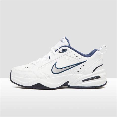 nike chunky air monarch iv sneakers wit/blauw heren|air monarch iv black and blue.